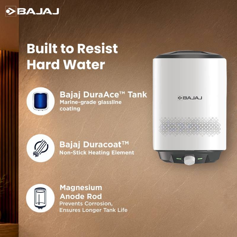 BAJAJ Shield Series Popular Plus 15L 15 L Storage Water Geyser Water Heater For Home5 Star Rated Geyser for Bathroom & Kitchen Efficient Copper Heating Element Suitable for High-Rise Buildings - Photo 3