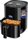 [SMH-10CF078AB862AC01] KENT Ultra Air Fryer 4L 1300W | Fry, Bake, Grill & Roast | Up to 80% Less Oil Usage | Rapid Heat Circulation | Adjustable Temperature Control Knob 80 to 200 | Auto Cut-Off Air Fryer (Black)