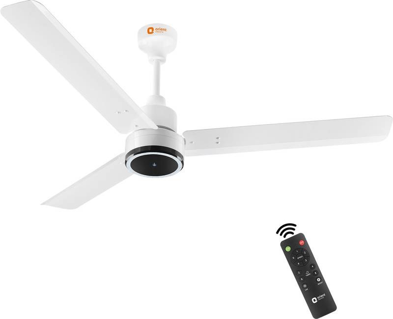 [SMH-424EAF7FC9164C4B] Orient Electric Ujala Prime BLDC | Superior Air Delivery| BEE-5 Star Rated | LED Indiacator with 3 Year Warranty BLDC Motor with Remote 1200 mm Ceiling Fan (White)
