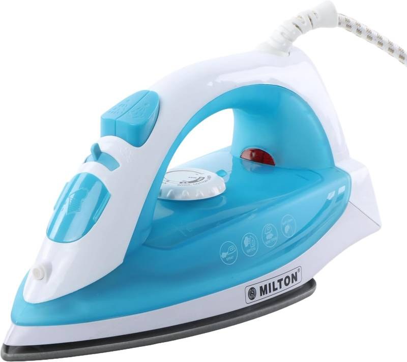 [SMH-A85AABAA13AEC41B] MILTON Supreme X Steam Iron, PTFE Non-Stick Coating Soleplate, 150 ml Water Tank, 1600 W Steam Iron (Navy, White)