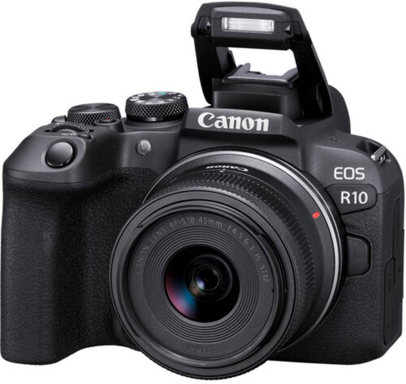 Canon EOS R10 Mirrorless Camera Body with RF-S 18 - 45 mm f/4.5 - 6.3 IS STM Lens (Black) - Photo 3