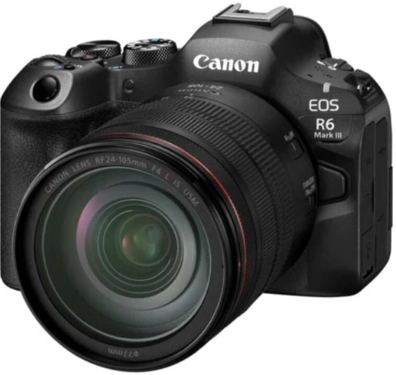 [SMC-AE7FED0B048DDAAD] Canon EOS R6 Mark III Mirrorless Camera Body with RF24-105mm f/4L IS USM (Black)