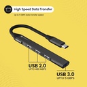 Portronics MPORT 31C Type C to 4 USB-A Ports POR-1485 USB Hub (Grey) - Photo 4