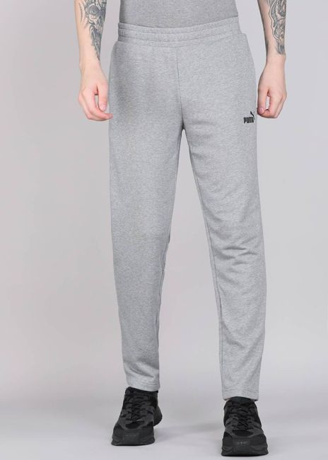 [SMF-8FA37F1DFB1242-2] PUMA Solid Men Grey Track Pants (Medium Gray Heather) (S)