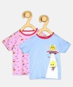 [SMF-72620C7777D11A-4] Allen Solly Boys Typography, Printed Pure Cotton Regular T Shirt (Pink) (6 - 9 Months)