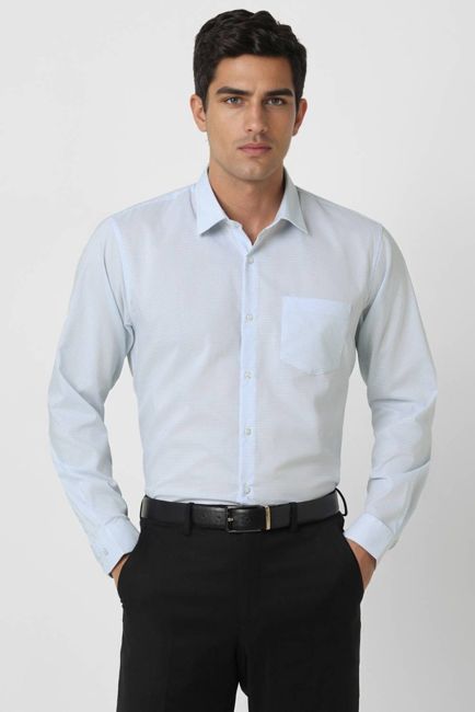 [SMF-F3D4C04B4AC4BA-1] PETER ENGLAND Men Striped Formal Multicolor Shirt (white)