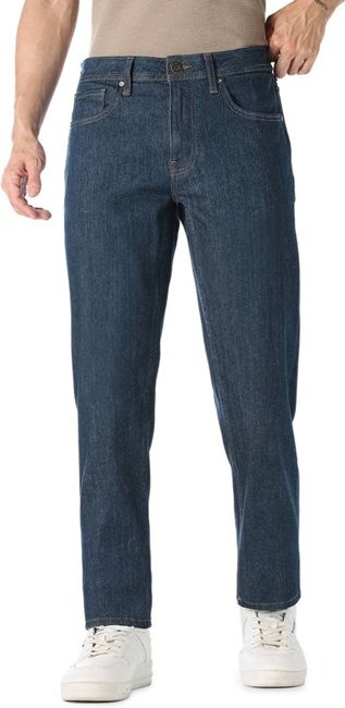 [SMF-835C33E4D41B9E-2] JACK & JONES Straight Fit Men Blue Jeans (Dark Blue Denim) (30)