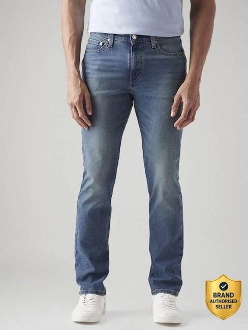 [SMF-9AA96C72EB2B3B-3] LEVI'S Slim Men Blue Jeans (Mid Indigo) (32)