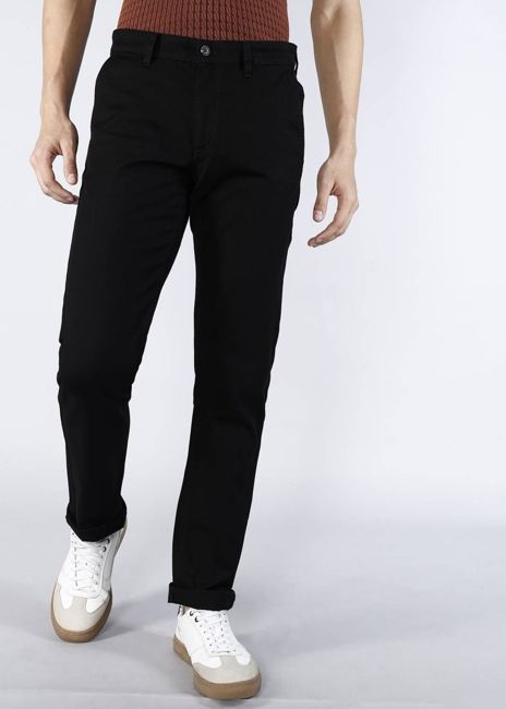 [SMF-8433615C82D449-2] VAN HEUSEN SPORT Slim Fit Men Black Trousers (32)